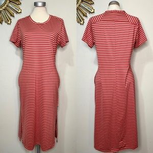 Columbia Stripe Midi Maxi Dress With Pockets